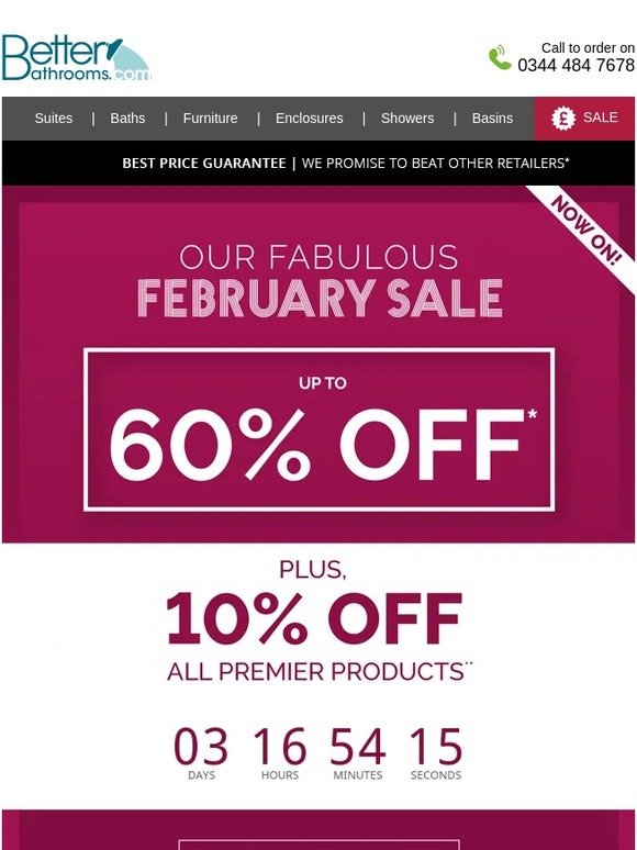 🛁 Fabulous February Sale is Now On!