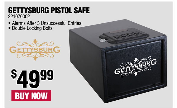 gettysburg pistol safe