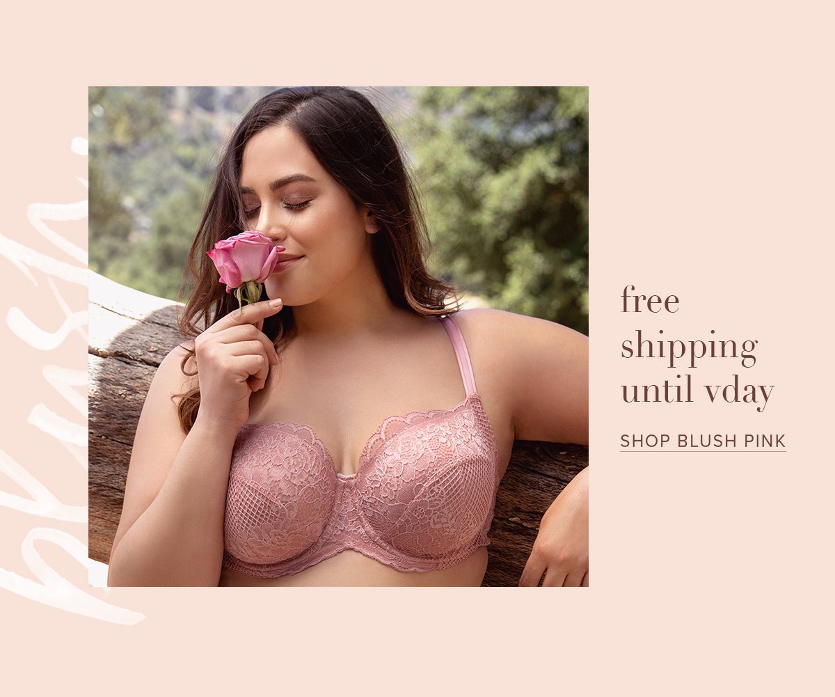 Curvy Couture Cotton Luxe Wirefree Bra in Blush Pink FINAL SALE (25% Off)