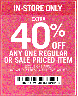 Bealls: Extra 40% Off One Item + Savings up to 60% off! | Milled