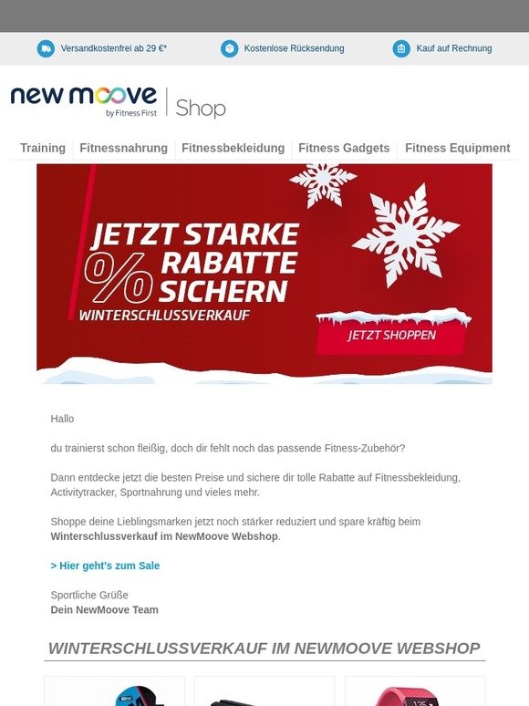 Winterschlussverkauf im NewMoove Webshop!
