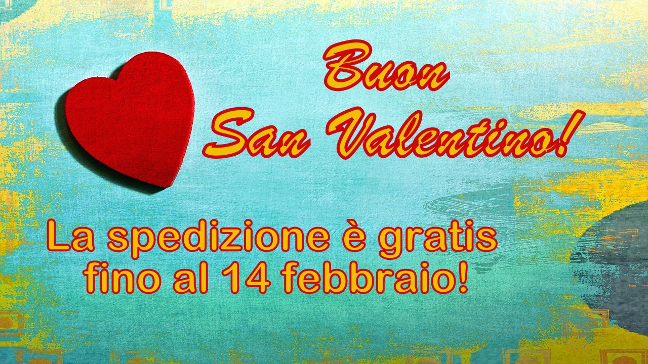 Buon San Valentino! La spedizione è gratis fino al 14 febbraio per ordini da 49€