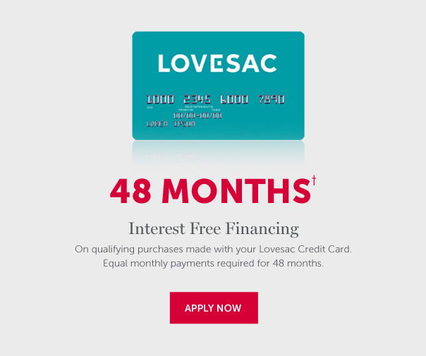 48-MONTHS Interest-Free Financing | On qualifying purchases made with your Lovesac Credit Card. Equal monthly payments required for 48 months. | APPLY NOW >>