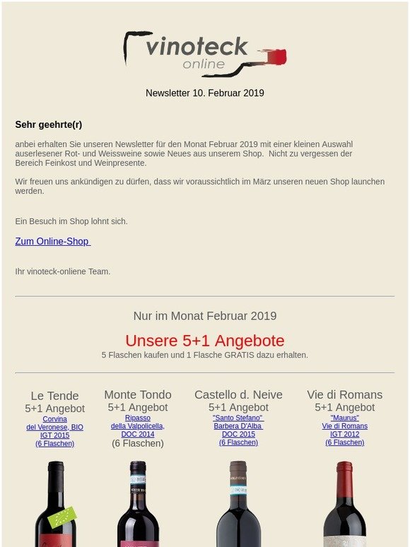 Weinimpressionen Februar 2019