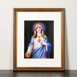 Immaculate Heart of Mary Gold Framed Print
