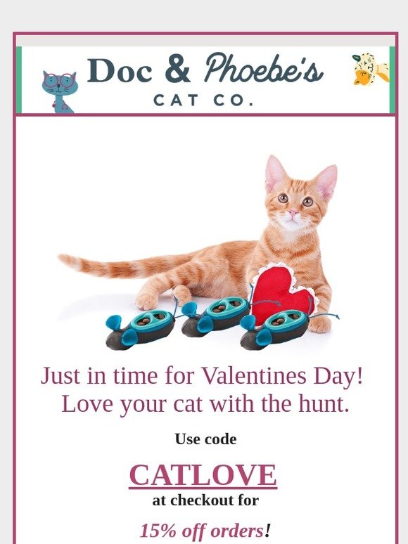 15% off - show your cat some love!