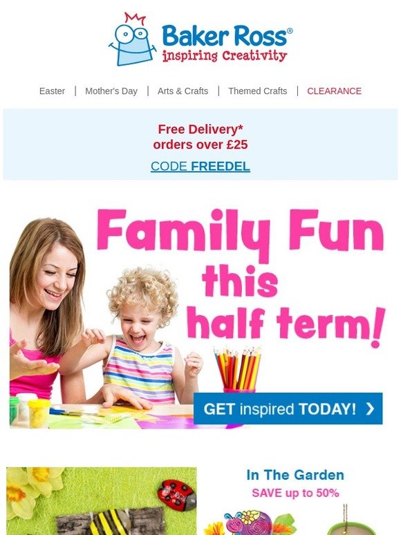 baker ross delivery code