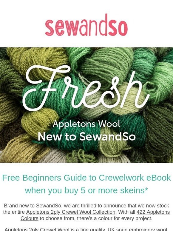 Appletons 2ply Crewel Wool now in stock