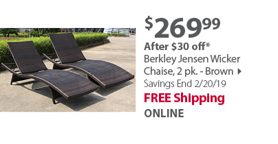 berkley jensen wicker chaise lounge