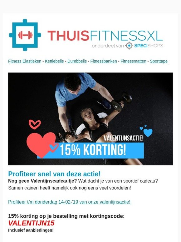 😍 Valentijnsactie: 15% Korting op Alles! Gebruik kortingscode...