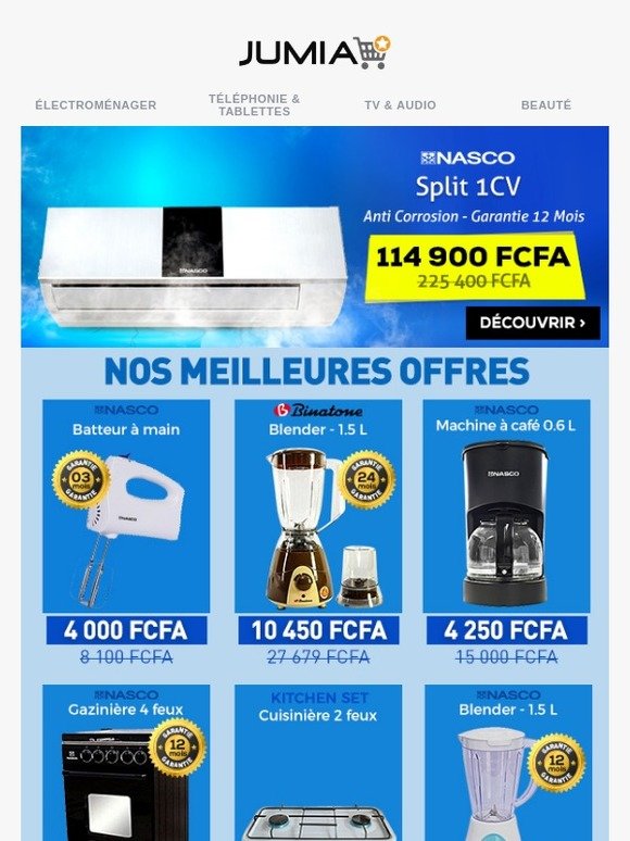 jumia.ci 🔔 Split 1CV Nasco à 114 900 F au lieu de 150 000 F. Super
