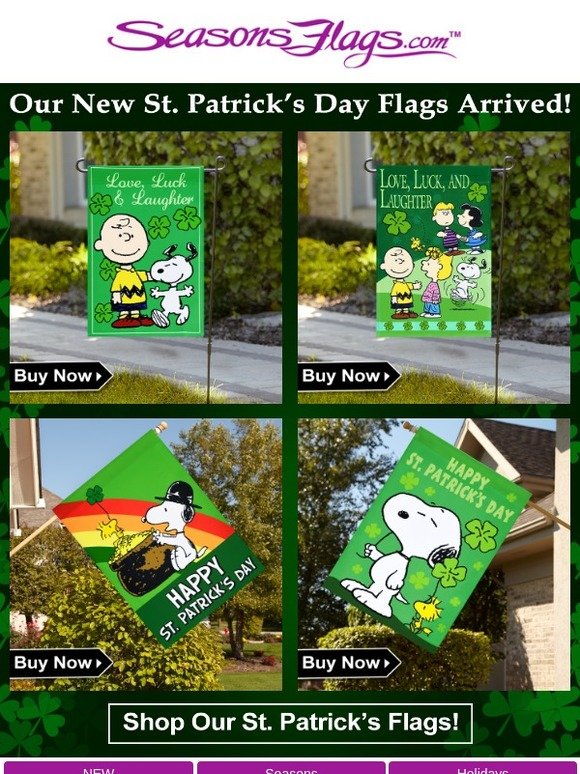 Our New St. Patrick's Day Flags Arrived!