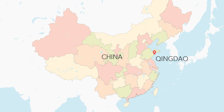 Where Qingdao is on a map