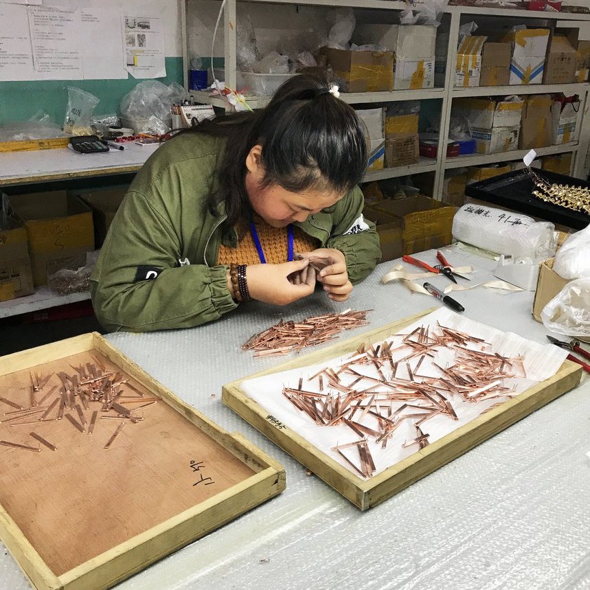 Process of our jewellery being made in Qingdao