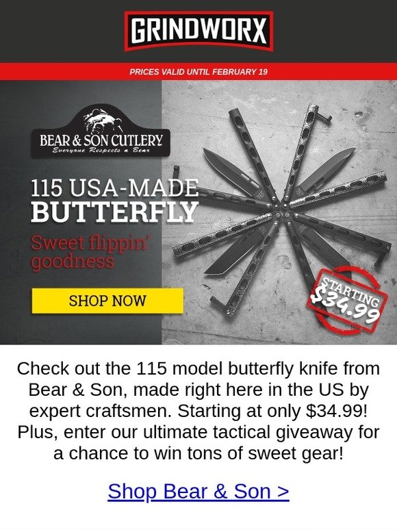 Flippin' Sweet B&S 115 Balisong On Sale!