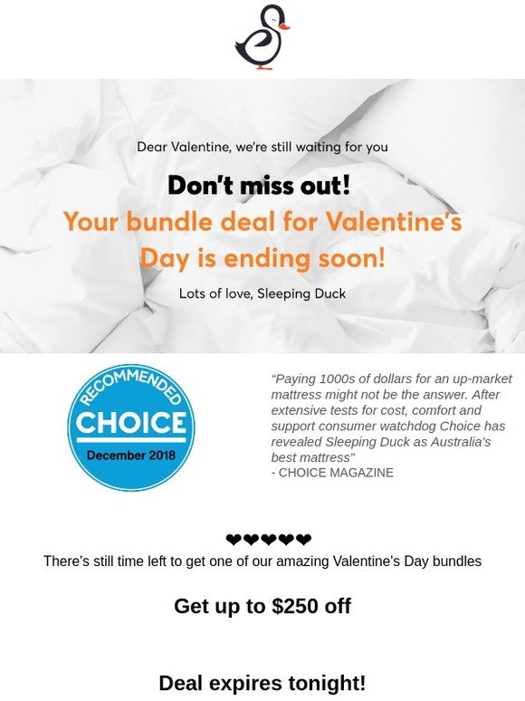 Sleeping Duck 😴💤 CHOICE has revealed Sleeping Duck as Australia's best