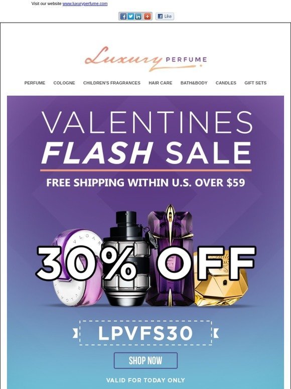 Valentines Flash Sale! 30% OFF