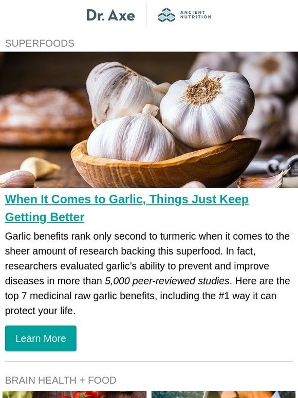 Dr. Axe Garlic’s 1 Health Perk Milled