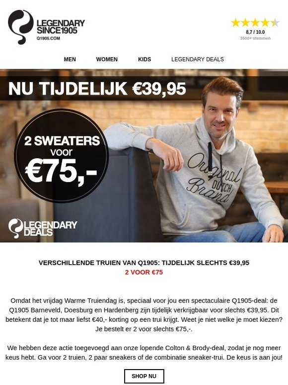 Ben jij klaar voor warme truiendag?