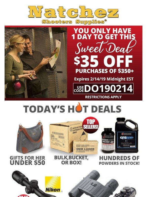 Natchez Shooters Supplies Sweet Deal Take 35 Off Purchases 350+ Milled