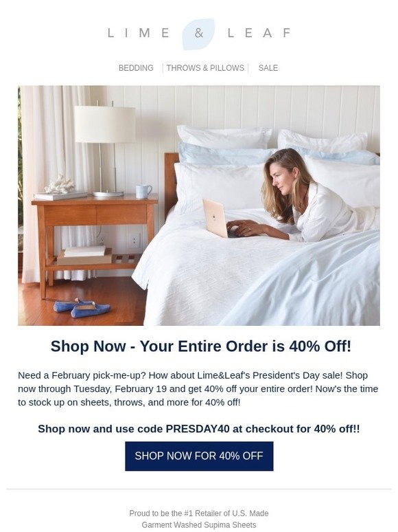 This weekend save 40% off your order!