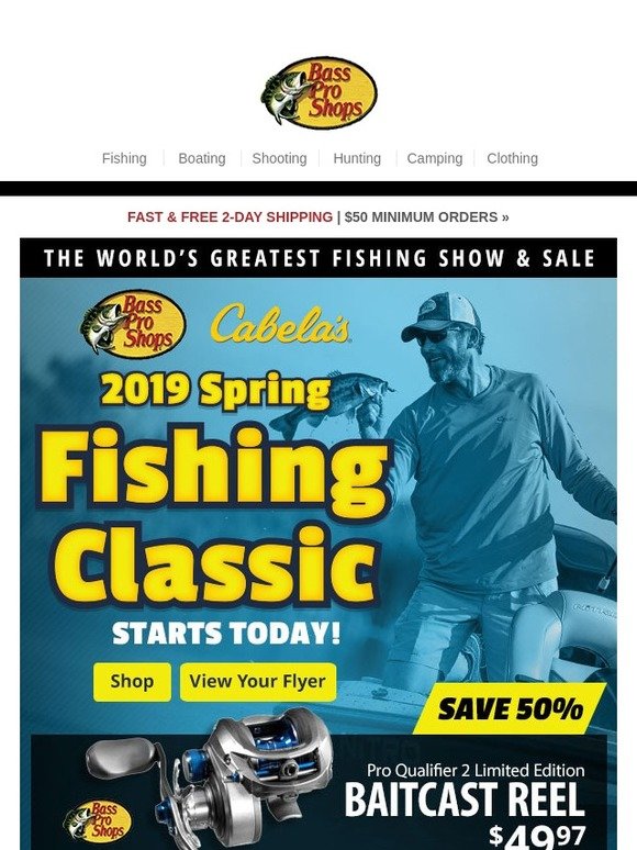 Spring Fishing Sale Bass Pro Sales This Week Cabela's Bass
