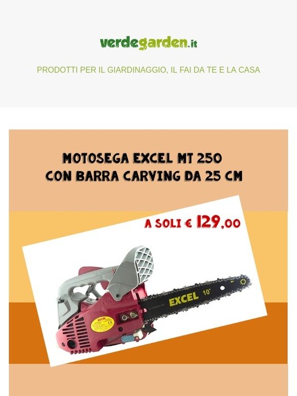 Super Offerta Motosega Excel con barra Carvig a Soli € 129! 😍