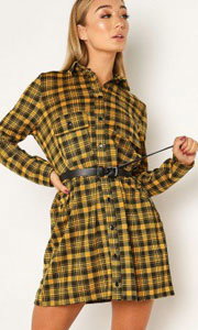 Check Shirt Dress