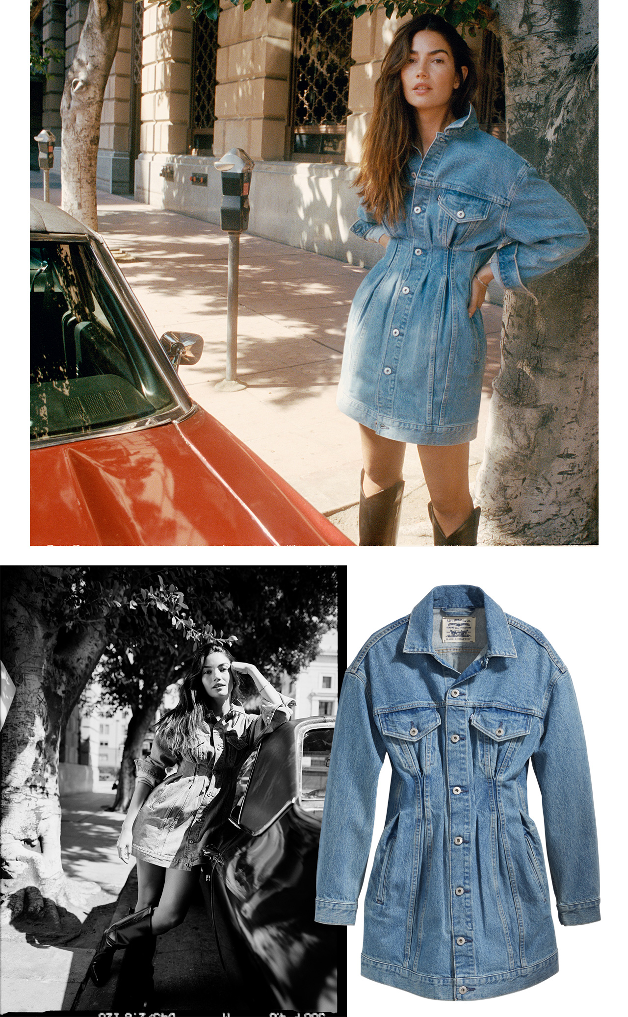 Levi's trucker dress discount