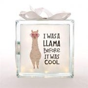 Llama Glass Block