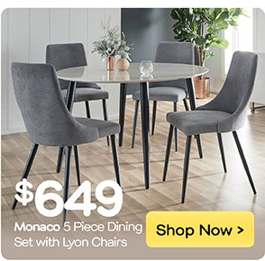Shop the Monaco 5 Piece Dining Set with Lyon Chairs