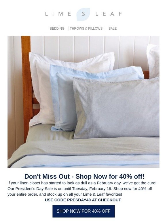 Get 40% off your entire order!