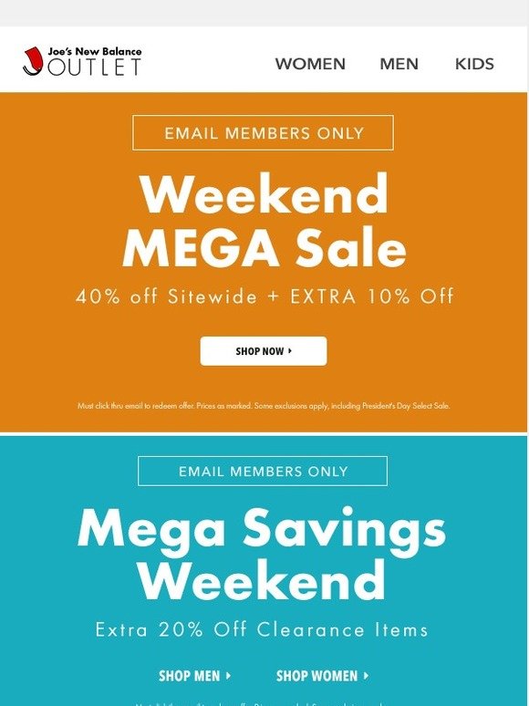 mega outlet new balance