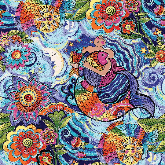 KeepsakeQuilting: New Laurel Burch: Sea Goddess Fabrics and Projects 🐚🐬 ...