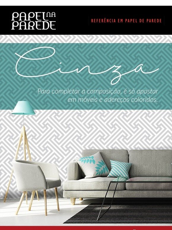 Cinza combina perfeitamente com seus móveis coloridos!