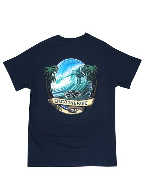 Palm Tube Navy Men's Hawaiian T-Shirt