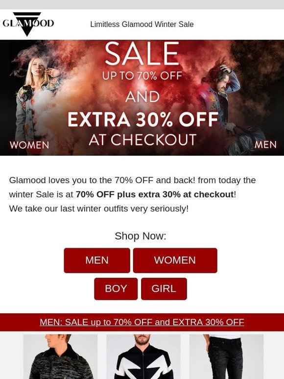 Dangerous Shopping: Winter Sale at 70% OFF PLUS EXTRA 30% OFF