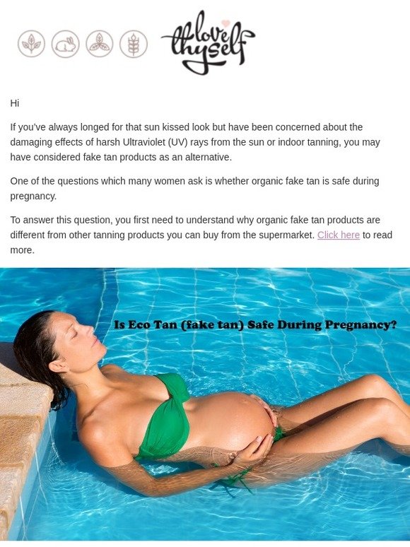 Fake tan while pregnant - is it safe?