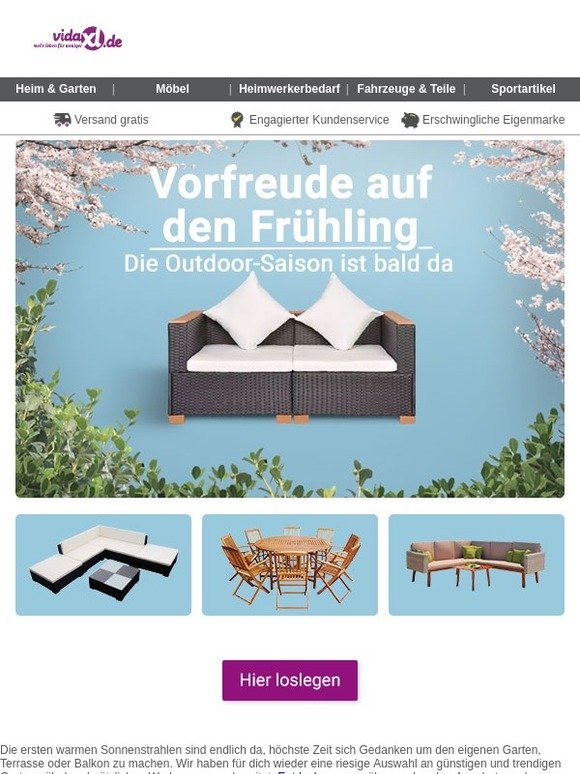 Frühlingserwachen: Hallo günstige Gartenartikel