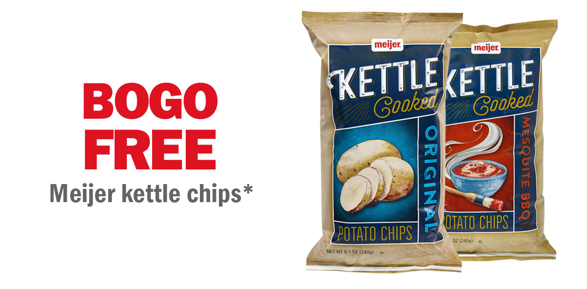 Meijer BOGO Meijer kettle chips, and more at the Meijer brand sale