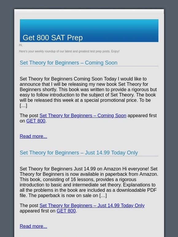 Set Theory for Beginners – Coming Soon