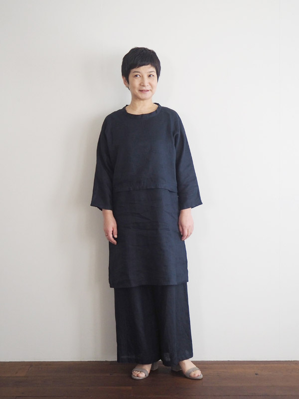 Fog Linen Work 新作 後藤由紀子さんの Hal ギャザーワンピースとショートトップスのご紹介です 19 2 21 Milled