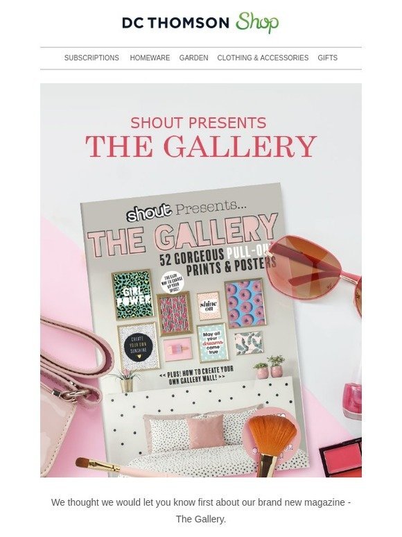 Shout Presents The Gallary Prints And Posters brand New Magazine 