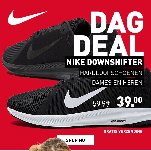 Perry Sport: Dagdeal: Nike Downshifter van 59,99 39 + gratis