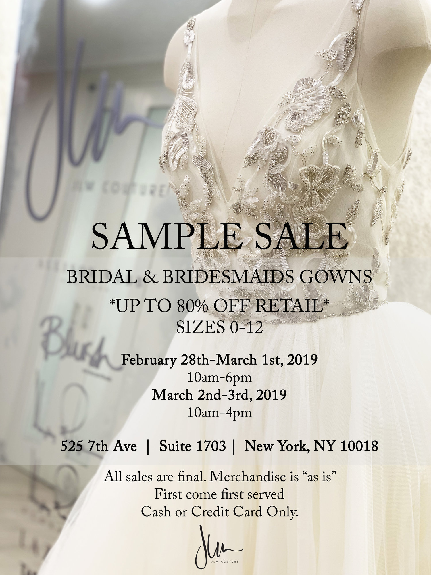 Wedding Dress Sample Sales NYC