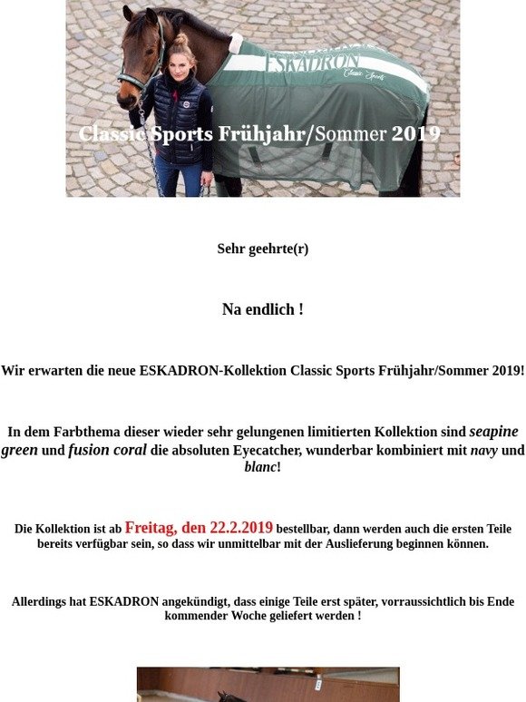ESKADRON Classic Sports-Kollektion Frühjahr 2019