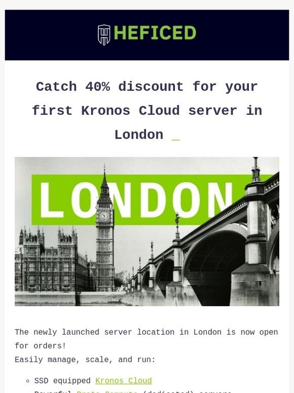 Server location in London: 40% OFF