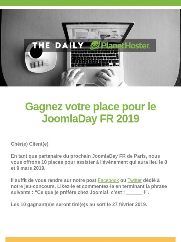 Gagnez votre place pour le JoomlaDay 2019 !