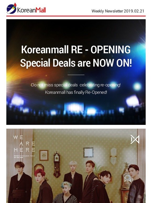 Koreanmall Re-Open! Monsta-X, LOONA, (G)I-DLE,  TXT  COME BACK!