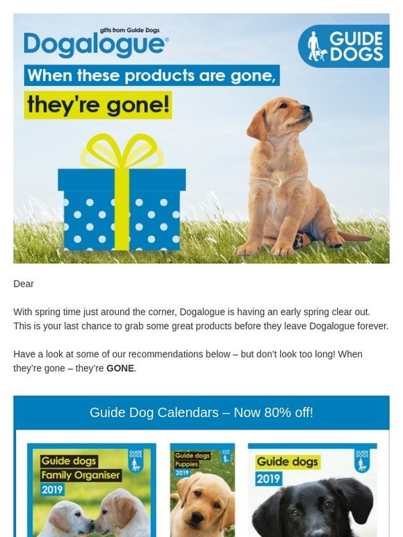 guide dogs catalogue